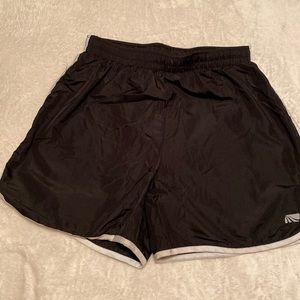 Marika black and white long-length running shorts